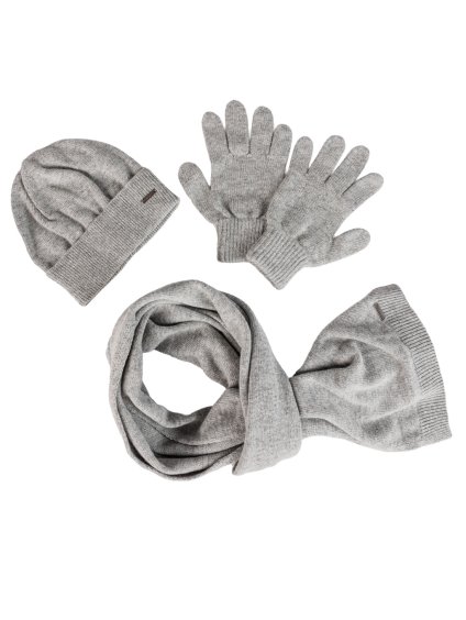 šedá pletená čepice pánská