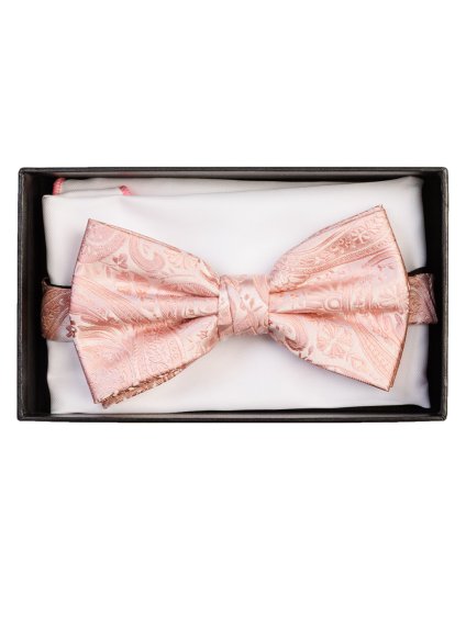 růžový motýlek s kapesníčkem