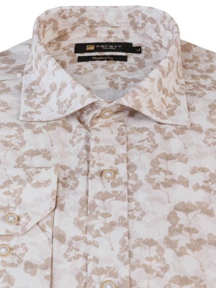 Pánská košile TONY MODERN hnědá