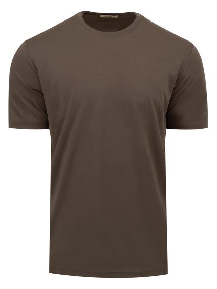 Pánské basic triko khaki