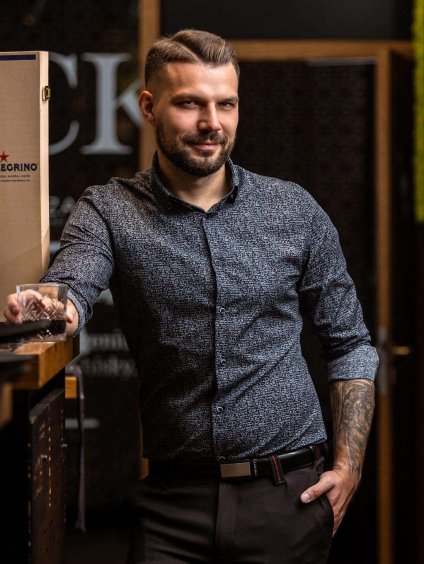 Pánská košile FERATT MATH Slim černá
