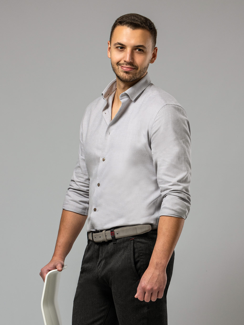 FERATT Košile COMFORT MODERN šedá Velikost: XXL