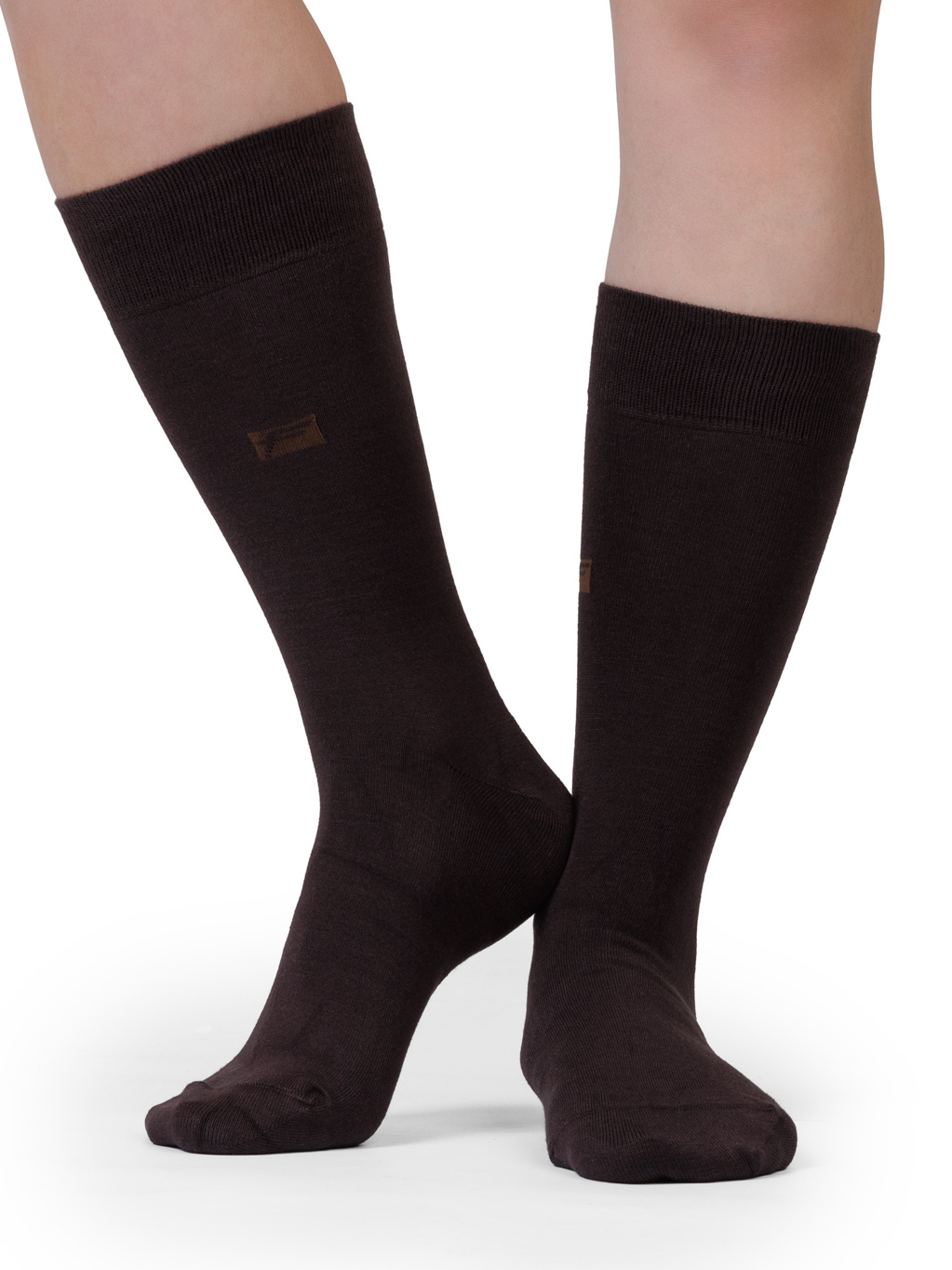 FERATT Pánské ponožky tmavě hnědé Velikost: 43-46