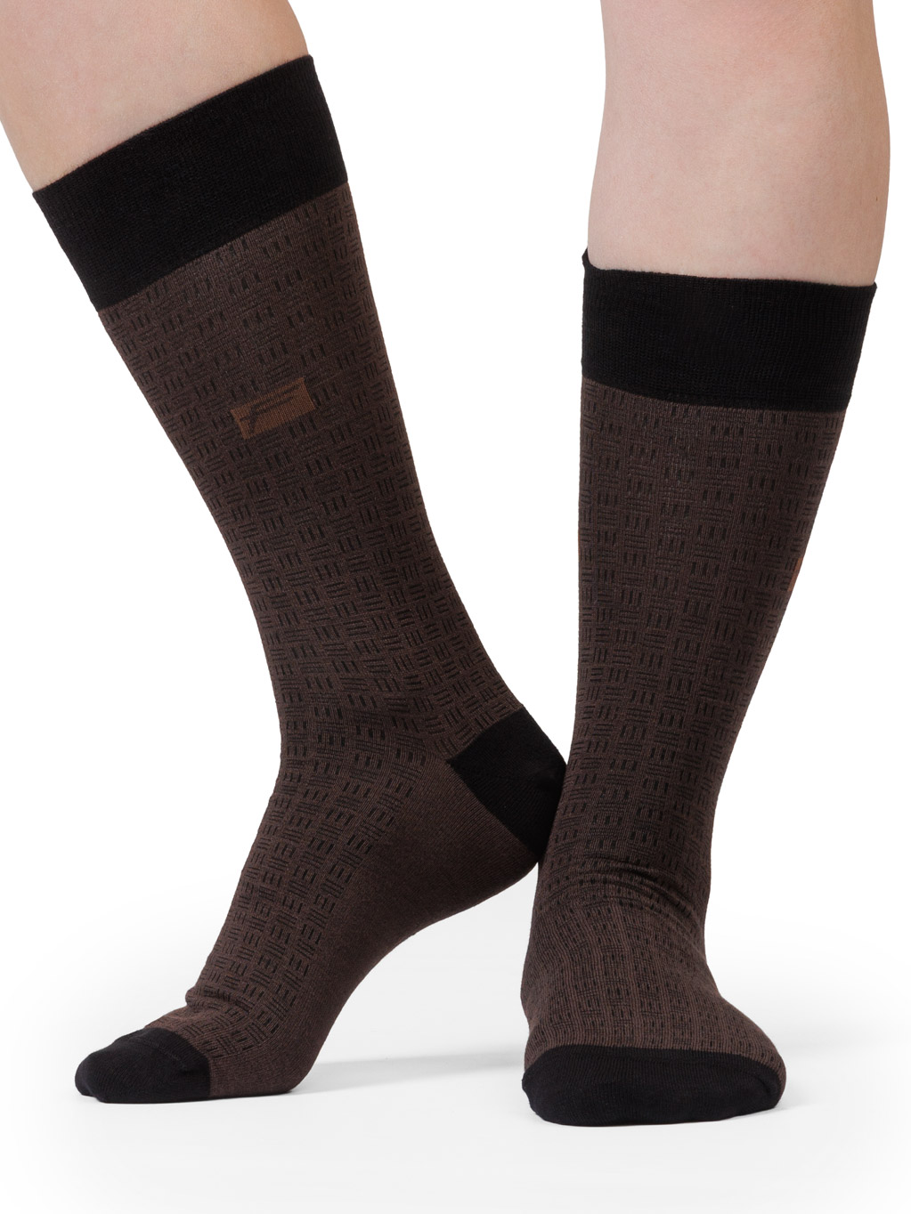 FERATT Pánské ponožky hnědé Velikost: 39-42