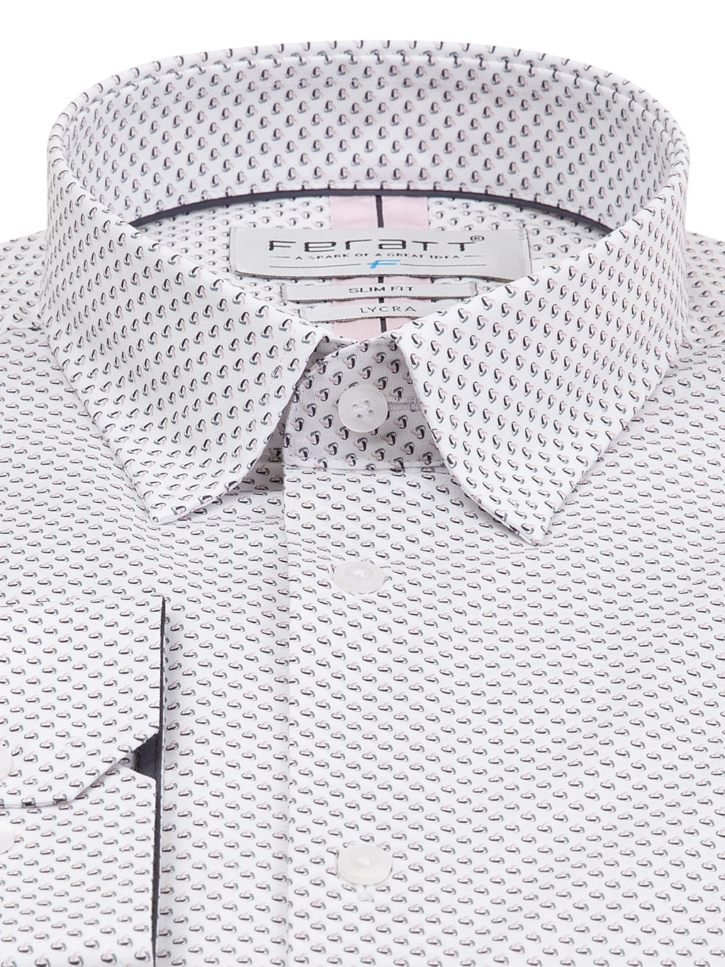 FERATT Pánská košile ELIO SLIM bílá (šedá) Velikost: S