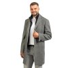 šedý vlněný kabát