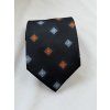 Tmavě modrá hedvábná kravata C&A s geometrickým vzorem – 9,2 cm