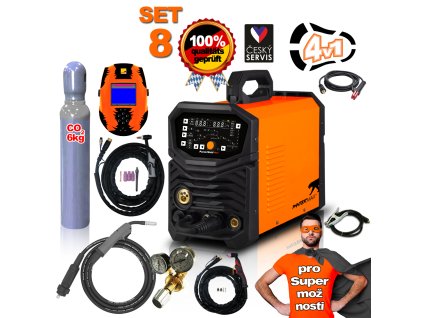 PANTERMAX® PanterWeld®4v1 200 MULTI-FUNCTION MIG/TIG/MMA/PLASMA SET8 invertorová zváračka