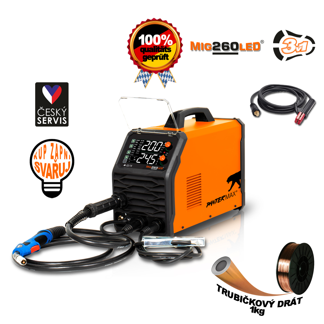 Zváračka PANTERMAX MIG260LED