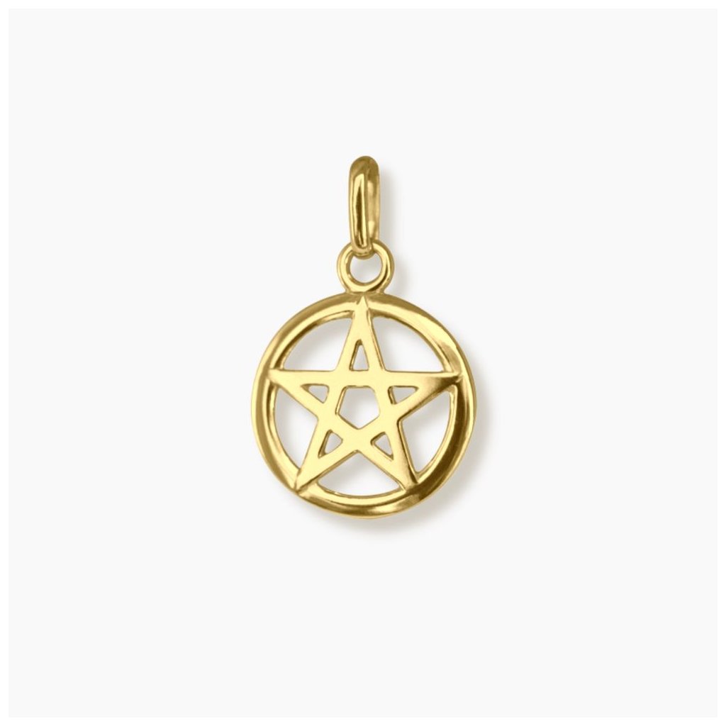 Zlatý přívěsek Pentagram