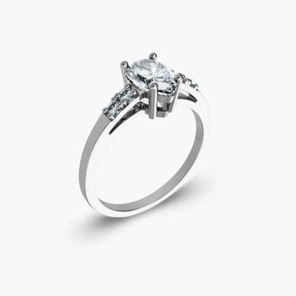 Elizabeth stříbrný zásnubní prsten panthera leo