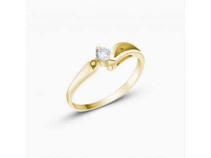 Margareth zlatý prsten se zirkonem zlato šperky panthera leo