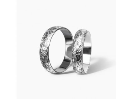 romeo a julie snubní prsteny stříbro bílé zlato šperky jiříček