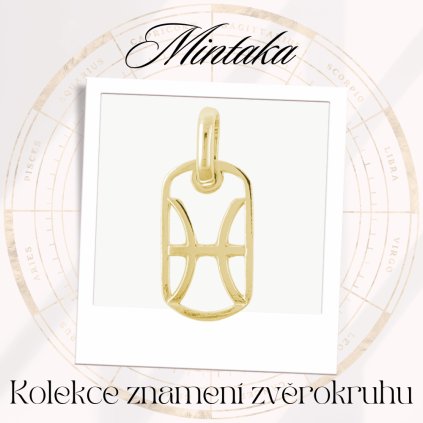 Mintaka zlatý přívěsek znamení zvěrokruhu panthera leo cover