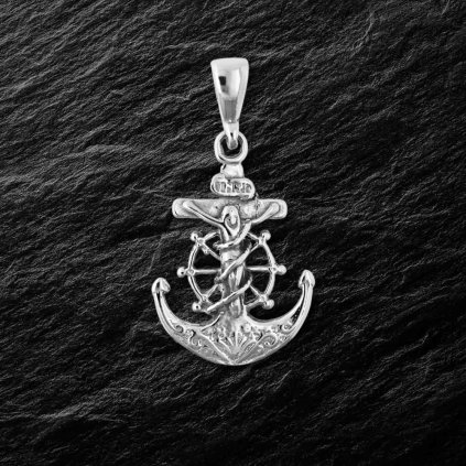 Galleon Bay Stříbrný přívěsek Kotva INRI ježíš