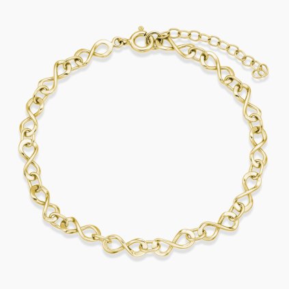 Nekonečné spojení zlatý náramek šperky panthera leo