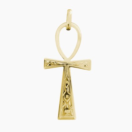 ankh velký egyptský kříž života anch zlatý žluté zlato