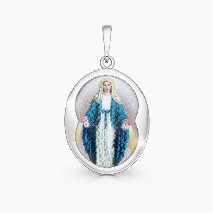 Stříbrný přívěsek madonka bílé zlato 446 759 5 české šperky panthera leo
