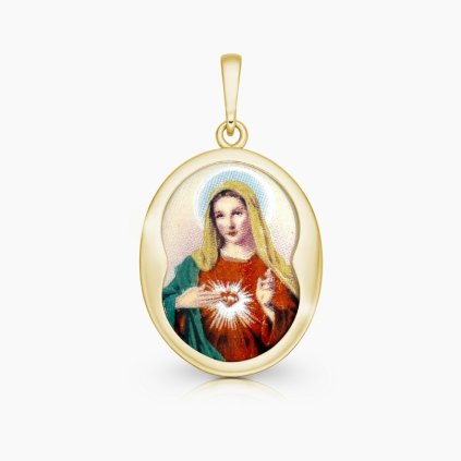 zlatý přívěsek madonka žluté zlato 446 759 7 české šperky panthera leo