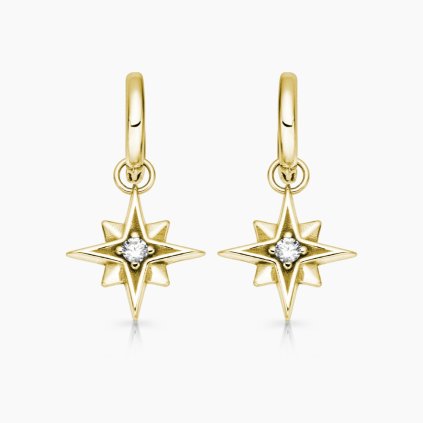 Andromeda zlaté náušnice s hvězdou polárkou panthera leo onyx fox