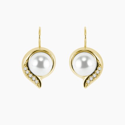 Harbor zlaté náušnice s perlami šperky panthera leo