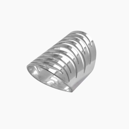 Wise stříbrný prsten panthera leo z úhlu