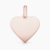 Amore velké srdce přívěsek růžové zlato personalizované šperky s rytinou panthera leo