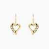 Aimee zlaté náušnice srdíčka s kamínky na klapku šperky panthera leo