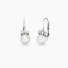 Quintessa stříbrné náušnice s perlami a zirkony šperky panthera leo ze strany