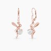 Fae náušnice víly s opály růžové zlato panthera leo ze strany