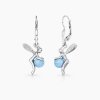 Fae stříbrné náušnice víly s modrými opály bílé zlato panthera leo ze strany