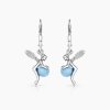 Fae stříbrné náušnice víly s modrými opály bílé zlato panthera leo