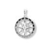 Stříbrný přívěsek Námořní kompas se zirkony