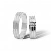 Stříbrné snubní prsteny Emma & Julian (Velikost dámského prstenu 60, Velikost pánského prstenu 56)