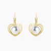 Daphine zlaté srdíčkové náušnice perly na klapku šperky panthera leo
