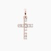 zlatý přívěsek křížek s kamínky šperky panthera leo růžové zlato