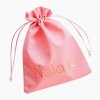 růžový sametový personalizovaný pytlíček