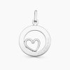 srdíčko v kruhu stříbrný přívěsek personalizované šperky s rytinou panthera leo mockup