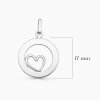 srdíčko v kruhu stříbrný přívěsek personalizované šperky s rytinou panthera leo rozměry