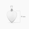 Cuore srdíčko střední stříbrný přívěsek bílé zlato personalizované šperky s rytinou panthera leo rozměry