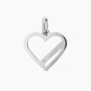 srdce s kamínkem jedna linka stříbrný přívěsek bílé zlato personalizované šperky s rytinou panthera leo