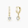 Lyra zlaté náušnice s čirými zirkony francouzský kroužek