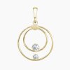Sierra moderní zlatý přívěsek kruhy se zirkony