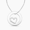 srdíčko v kruhu stříbrný náhrdelník personalizované šperky s rytinou panthera leo