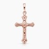přívěsek Kříž s Kristem a Božím okem malý růžové zlato šperky panthera leo