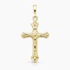zlatý přívěsek Kříž s Kristem a Božím okem malý šperky panthera leo