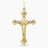 zlatý přívěsek Kříž s Kristem a Božím okem velký šperky panthera leo