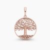 přívěsek strom života v kruhu růžové zlato šperky panthera leo