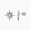 Stella stříbrné náušnice hvězdy polárka na šroubek šperky panthera leo ze strany