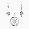 set stříbrných šperků polaris a kompas
